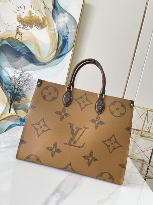 LV OnTheGo GM Tote Bag Monogram And Monogram Reverse Canvas For Women, Women¡¯s Handbags 16.1in/41cm LV M44576