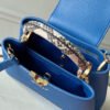 LV Woven Capucines Python Handle Bag 27cm Taurillon Leather Spring/Summer 2021 Collection N98388, Blue
