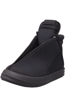 Rick Owens Black High-Top Wrap Sneakers