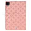 3D Embossed Canvas Monogram Holster Apple iPad Flip Cover With Stand Function