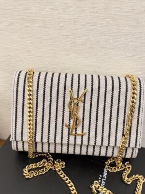 YSSL Kate Small Chain Bag In Canvas For Women 7.9in/20cm YSL 469390FAACG9583