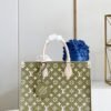 6bef85cc LV Onthego MM Monogram Empreinte Khaki Green For Women, Tote Bags 35cm LV M46060