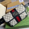 gg Ophidia Belt Bag Beige And Blue gg Supreme Canvas For Men? 8.7in/22cm gg 674081 96IWN 4076