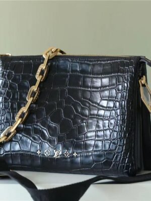 LV Coussin PM High Shiny Alligator Black For Women,  Shoulder And Crossbody Bags 10.2n/26cm LV?