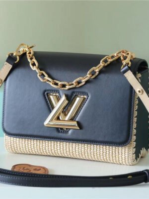 LV Twist MM Raffia Black For Women,  Shoulder And Crossbody Bags 9.1in/23cm LV?