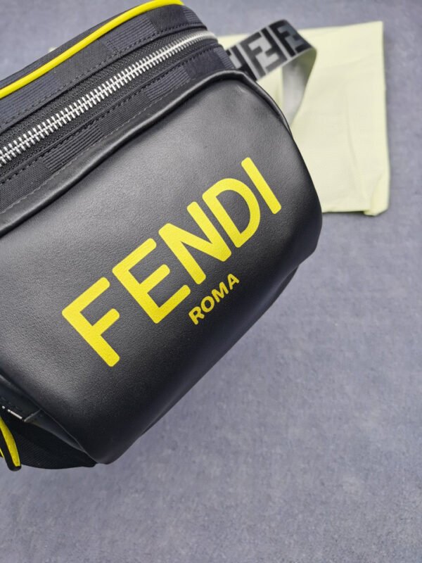 FI Little Monster Belt Bag Black/Yellow/Gray For Men, Men’s Bags 7.9in/20cm FF