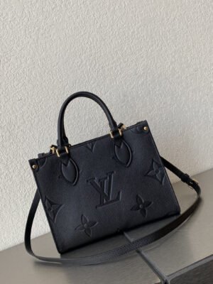 LV On The Go PM Bag Monogram Empreinte 9.8in/25cm Black LV M45653