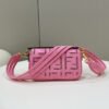 FI Baguette Pink with Embroidery Small Bag For Woman 21cm/8in