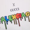 GUCCI x BALENCIAGA DRIP LOGO T-SHIRT CREAM