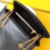 YSSL Loulou Medium Chain Bag In Matelasse "Y" Black With Gold Hardware For Women 12.5in/32cm YSL 5749461U8671000
