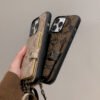 Coach iPhone Case With Wallet And  Strap Brown -SZK240402