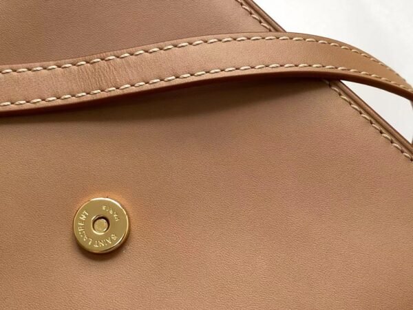 7-75 YSSL Kaia North/South Satchel Bag In Vegetable Tanned Brown Material With Gold Hardware For Women 6.6in/18cm YSL 668809BWR6W2725