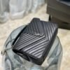 YSSL College Large Chain Bag Black With Silver TonedHardware For Women 12.6in/32cm YSL 600278BRM041000