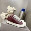 Rick Owens Burgundy Low-Top Sneakers