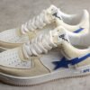 BAPE STA Low-Top Sneakers in Cream and Blue