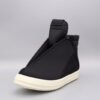Rick Owens Black Wrap-Around High-Top Sneakers
