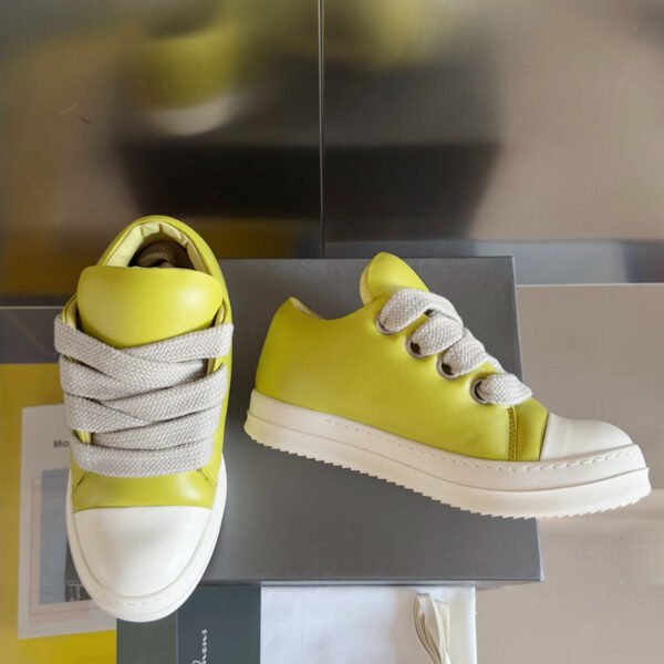 7._7_eb3e2c0f-6118-44a8-a1c9-717a9f4f488c Rick Owens Yellow Low-Top Sneakers