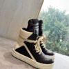 Rick Owens Geobasket Sneakers - Black and Cream