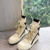 Rick Owens Geobasket Sneakers - Cream and Black