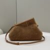 FI First Small Brown Mink Bag For Woman 26cm/10in