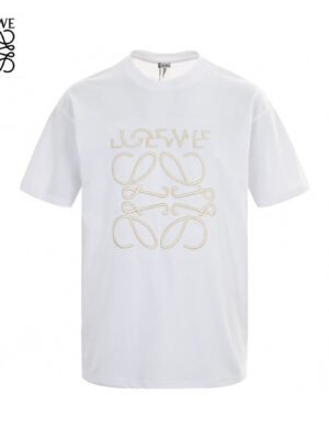 Loewe White T-Shirt with Logo Design