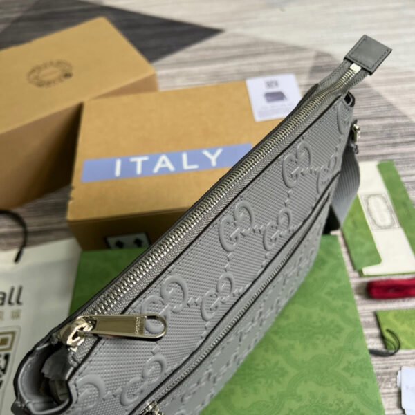 gg Embossed Bag Grey gg Embossed ?For Men 10.2in/26cm gg 406410 1W3CN 1275