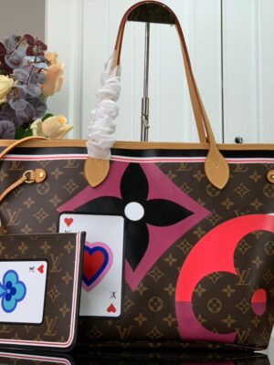 LV Neverfull MM Game On Tote Bag Monogram Canvas By Nicolas Ghesquiere For Women,  Shoulder Bags 12.2in/31cm LV M57452