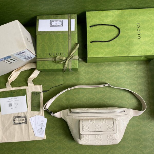 gg Embossed Belt Bag White gg Embossed For Men? 11in/28cm gg