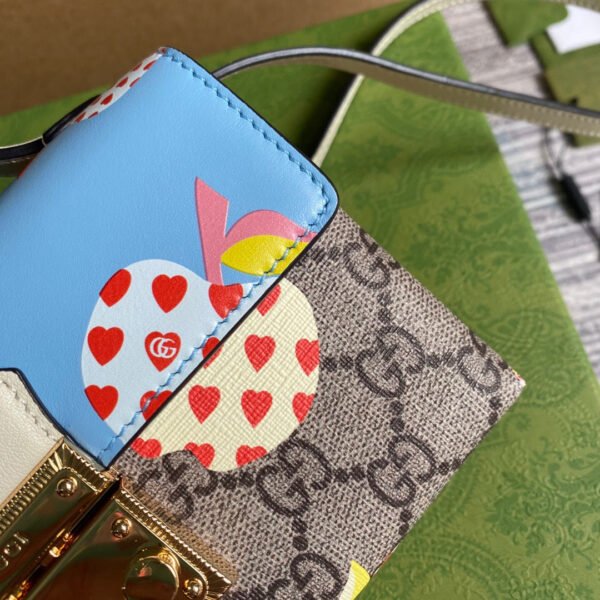 gg Padlock Strawberry Mini Bag Beige For Women, Women’s Bags 7in/18cm gg