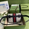 gg Ophidia Belt Bag Beige And Blue gg Supreme Canvas For Men 9in/22cm gg 674081 96IWN 4076