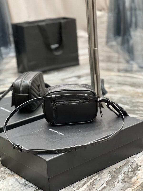 YSSL Lou Belt Bag Black In Matelass¨¦ Black Metal Hardware For Women 6.1in/15cm YSL 534817DV7081000