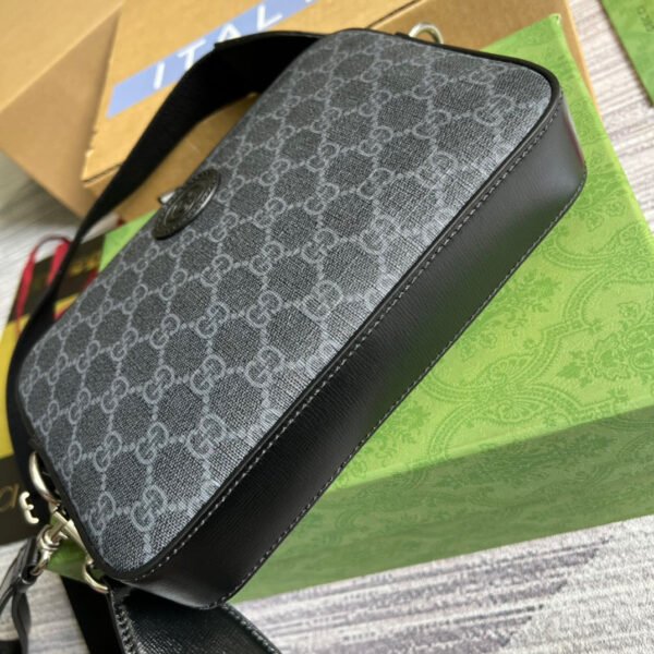 gg Shoulder Bag With Interlocking G Black gg Supreme Canvas For Women? 9.6in/24.5cm gg 703468 92THF 1000