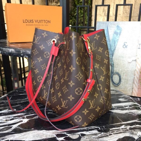 749631556055818-pic-75315-1556055961 LV NeoNoe MM Bucket Bag Monogram Canvas Coquelicot Red For Women, Women¡¯s Handbags, Shoulder And Crossbody Bags 10.2in/26cm LV M44021