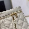 749d67b4 YSSL Vanity Bag In Carr¨¦-Quilted Grain De Poudre White For Women 6.4in/16.5cm YSL 649779DME279207