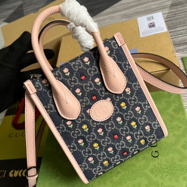 gg Blooming Love Mini Tote Bag Beige For Women, Women’s Bags 6.3in/20cm gg