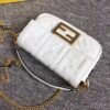 FI Baguette Nappa White For Women, Handbags, Shoulder And Crossbody Bags 7.4in/19cm FF 8BS017A72VF15AO