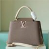 LV Capucines MM Taurillon Smokey Brown Green/ Creme/ Pink For Women, Women¡¯s Bags, Shoulder And Crossbody Bags 12.4in/31.5cm LV M59516