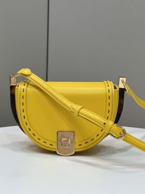 FI Moonlight Saddle Yellow Bag For Woman 19cm/7.5in