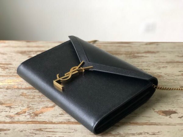 YSSL Cassandra Flap-Front Crossbody Bag Black For Women 8.7in/22cm YSL?