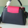 76e23761 LV Capucines BB Taurillon Black/ Rose Berlingot For Women, Women’s Bags, Shoulder And Crossbody Bags 10.6in/27cm LV