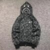 BAPE x DOVER STREET MARKET SPECIAL CAMO SHARK FULL ZIP HOODIE BLACK