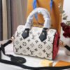 LV Speedy Bandouli¨¨re 20 Monogram Empreinte Black/White/Pink For Women, WoHandbags 8.1in/21cm LV M46088