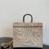 FI Sunshine Medium Tote Bag Beige Canvas For Women, Bags, Shoulder Bags 13.8in/35cm FF 8BH386