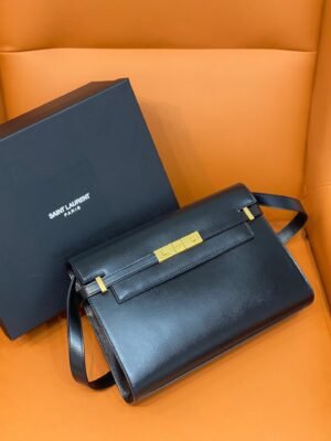 YSSL Manhattan Shoulder Bag Black For Women 11.4in/29cm YSL 5792710SX0W1000