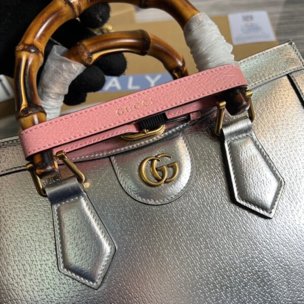 gg Diana Small Tote Bag Silver For Women, Women’s Bags 11in/27cm gg