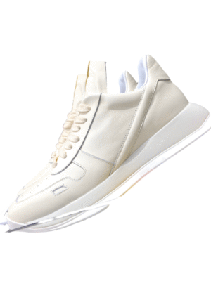 Rick Owens Cream Low-Top Sneakers