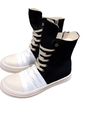 Rick Owens Lace-Up Canvas Boots