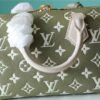 LV Speedy Bandouliere 20 PM Monogram Empreinte Khaki Green / Beige / CreamFor Women,  Shoulder And Crossbody Bags 20.5cm/8.1in LV M46118