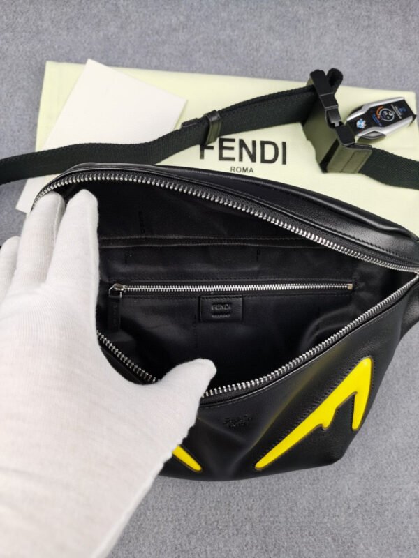 FI Little Monster Belt Bag Black/Yellow For Men, Men’s Bags 7.9in/20cm FF