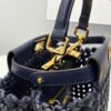 FI Peekaboo Mini Navy Blue Braided Bag For Woman 18cm/7in